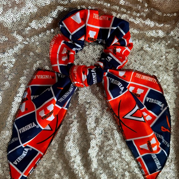 University of Virginia Hair Scrunchie W/Scarf Handmade - Picture 1 of 1